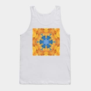 Mosaic Mandala Orange and Blue Tank Top